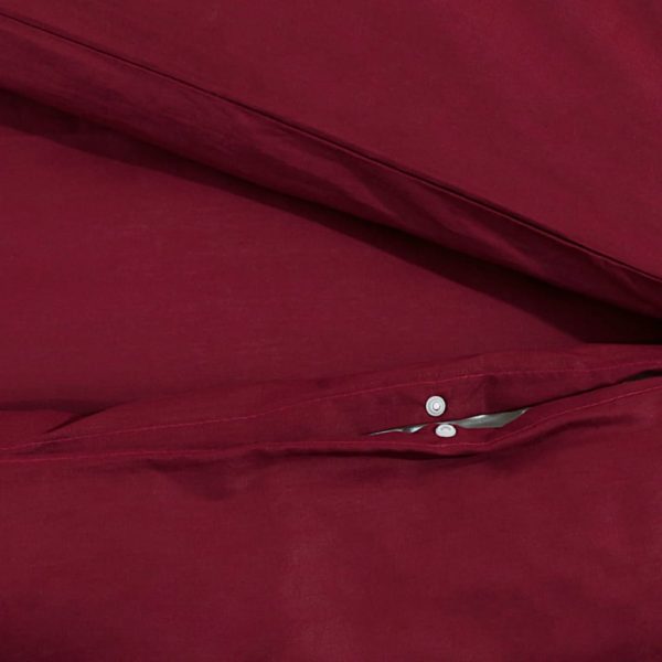 Conjunto de capa de edredão 240x220 cm microfibra leve bordô - Image 8