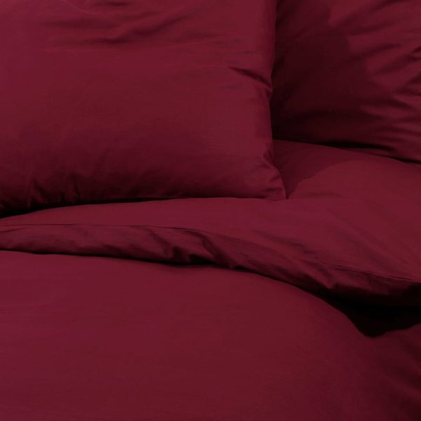 Conjunto de capa de edredão 220x240 cm microfibra leve bordô - Image 8