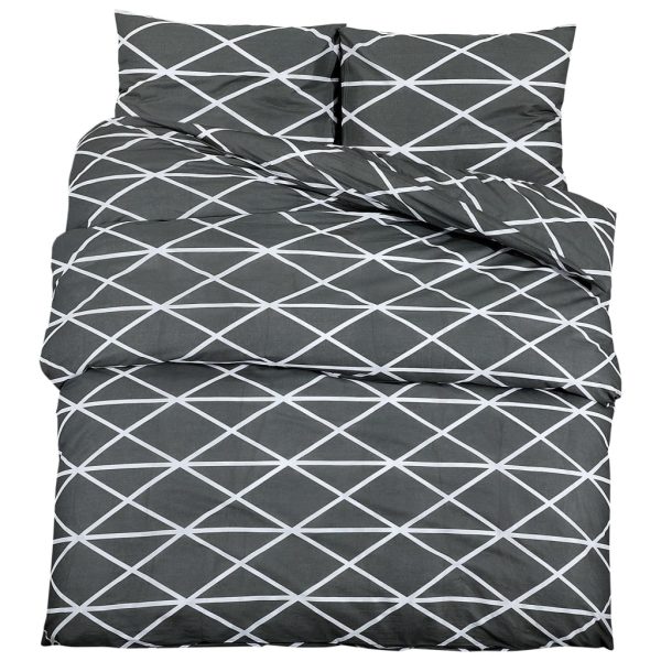 Conjunto de capa de edredão 240x220 cm algodão cinza - Image 2