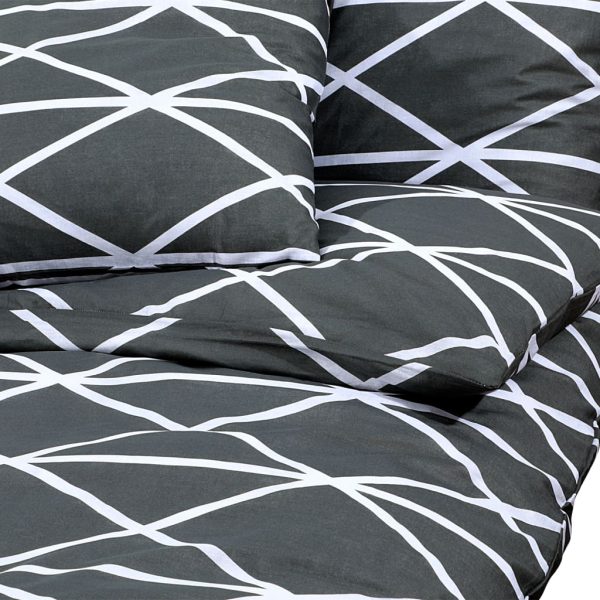 Conjunto de capa de edredão 260x240 cm algodão cinzento - Image 4
