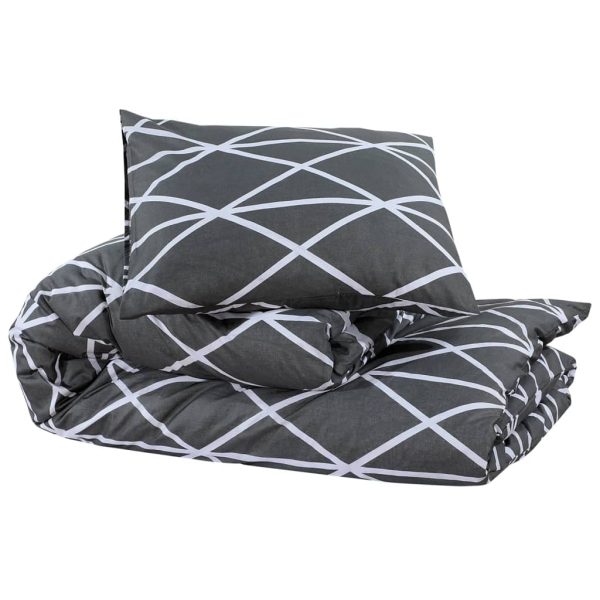 Conjunto de capa de edredão 225x220 cm algodão cinza - Image 3
