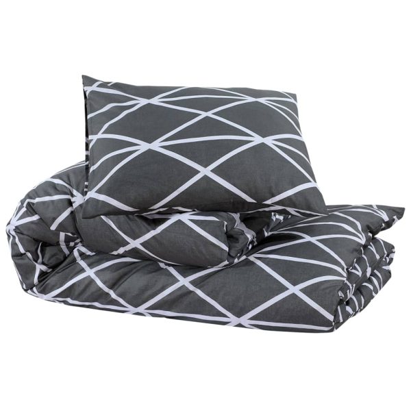 Conjunto de capa de edredão 260x220 cm algodão cinza - Image 3