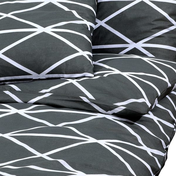 Conjunto de capa de edredão 260x220 cm algodão cinza - Image 4