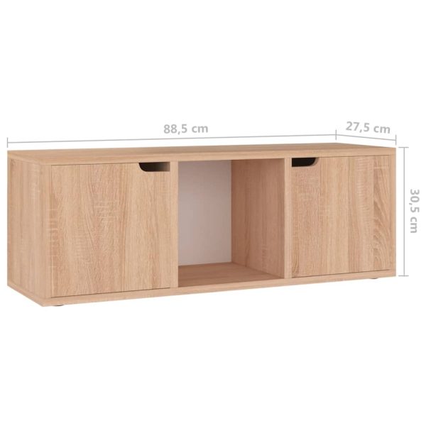 Móvel TV 88,5x27,5x30,5 cm contraplacado cor carvalho sonoma - Image 10