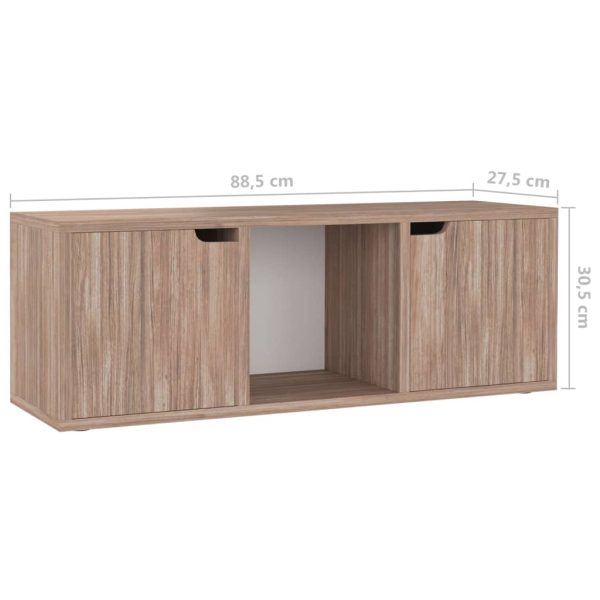 Móvel TV 88,5x27,5x30,5 cm contraplacado carvalho sonoma cinza - Image 10