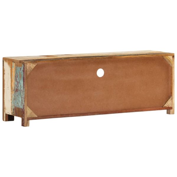Móvel de TV 110x30x40 cm madeira recuperada maciça - Image 4