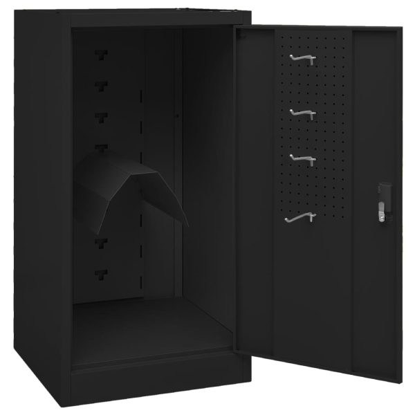 Armário para selas 53x53x105 cm aço preto - Image 5