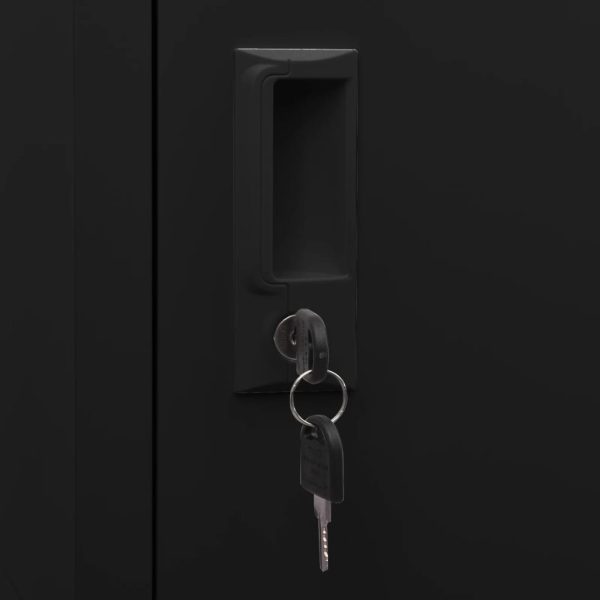 Armário para selas 53x53x105 cm aço preto - Image 8