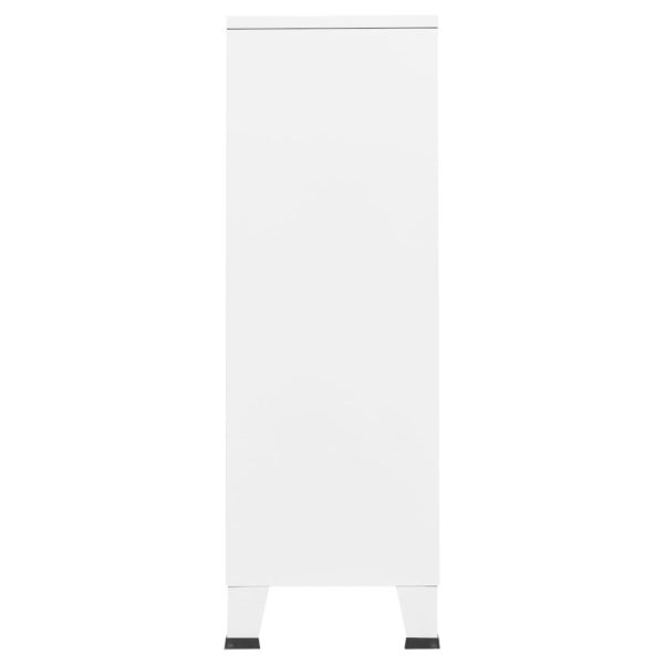 Roupeiro industrial 67x35x107 cm aço branco - Image 4