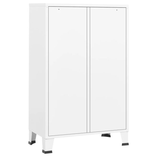 Roupeiro industrial 67x35x107 cm aço branco - Image 5