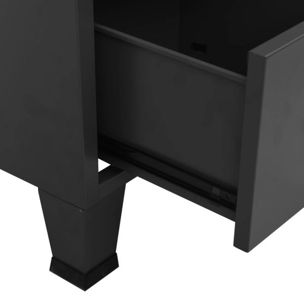 Roupeiro industrial 90x50x180 cm metal antracite - Image 8
