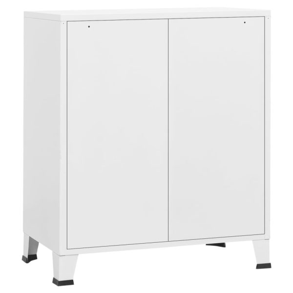 Cómoda industrial 78x40x93 cm metal branco - Image 5