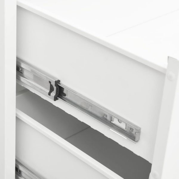 Cómoda industrial 78x40x93 cm metal branco - Image 8