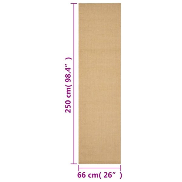 Tapete sisal natural 66x250 cm - Image 7