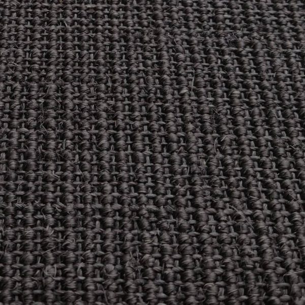 Tapete sisal natural 66x200 cm preto - Image 4