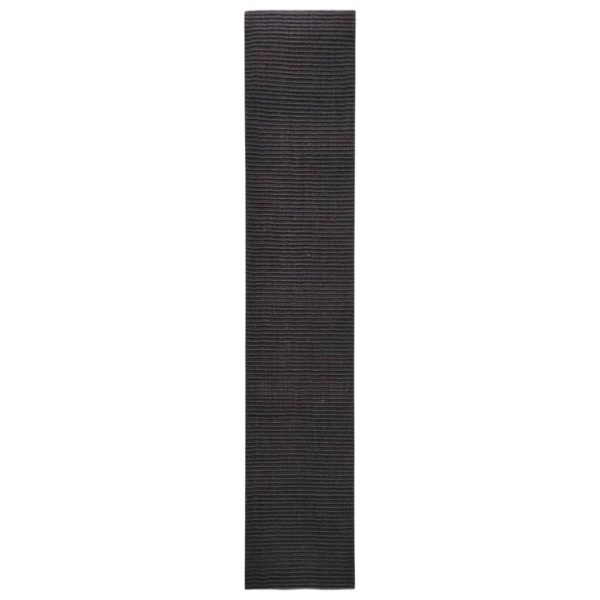 Tapete sisal natural 66x350 cm preto - Image 2