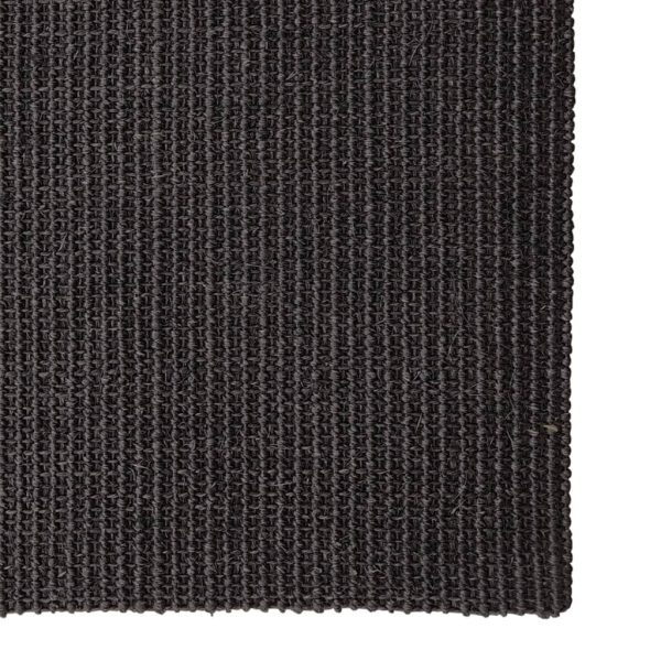 Tapete sisal natural 66x350 cm preto - Image 3