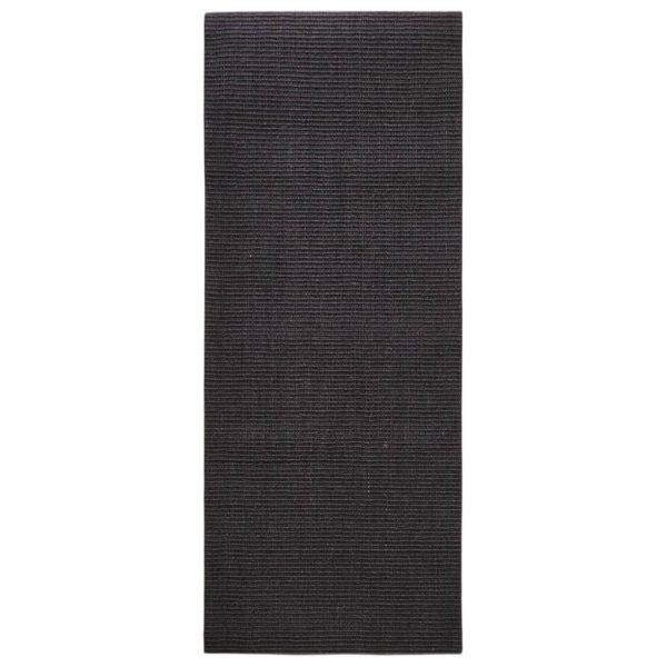 Tapete sisal natural 80x200 cm preto - Image 2