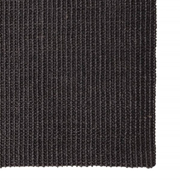 Tapete sisal natural 80x200 cm preto - Image 3