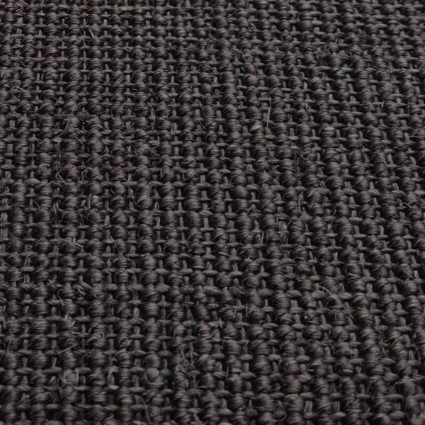 Tapete sisal natural 80x250 cm preto - Image 4