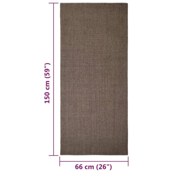Tapete sisal natural 66x150 cm castanho - Image 7