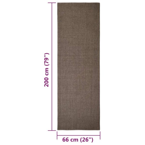 Tapete sisal natural 66x200 cm castanho - Image 7