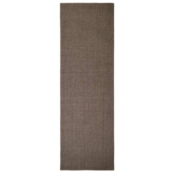 Tapete sisal natural 80x250 cm castanho - Image 2