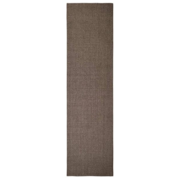 Tapete sisal natural 80x300 cm castanho - Image 2