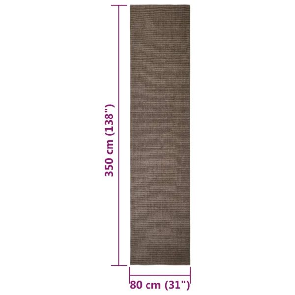 Tapete sisal natural 80x350 cm castanho - Image 7