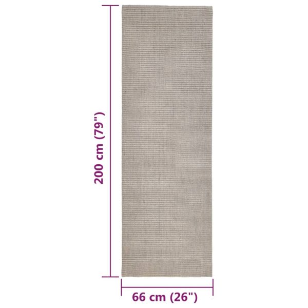 Tapete sisal natural 66x200 cm cor areia - Image 7