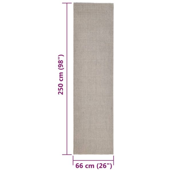 Tapete sisal natural 66x250 cm cor areia - Image 7