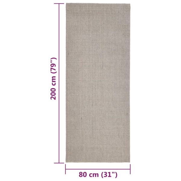 Tapete sisal natural 80x200 cm cor areia - Image 7