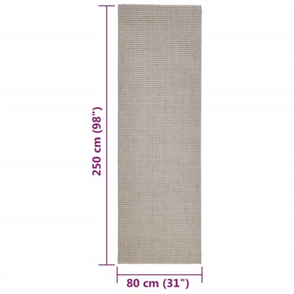 Tapete sisal natural 80x250 cm cor areia - Image 7