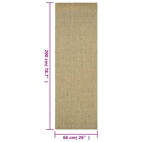 Tapete sisal natural 66x200 cm verde - Image 7