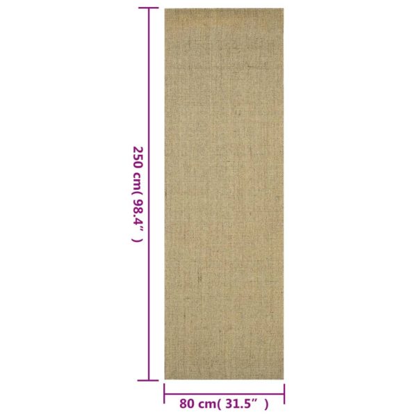 Tapete sisal natural 80x250 cm verde - Image 7