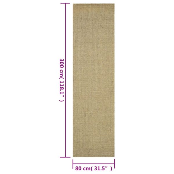 Tapete sisal natural 80x300 cm verde - Image 7