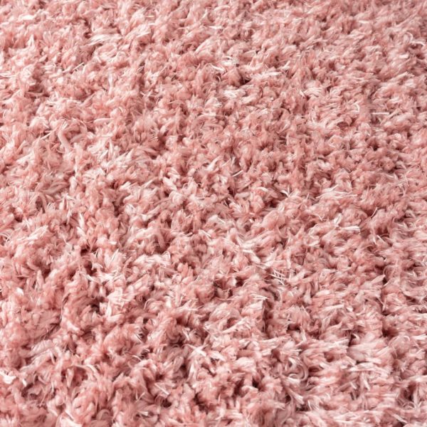 Tapete shaggy de pelo alto com 50 mm 160x230 cm rosa - Image 3
