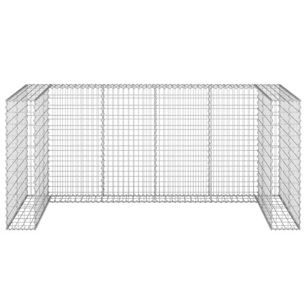 Muro gabião p/ caixotes do lixo aço galvanizado 254x100x110 cm - Image 3