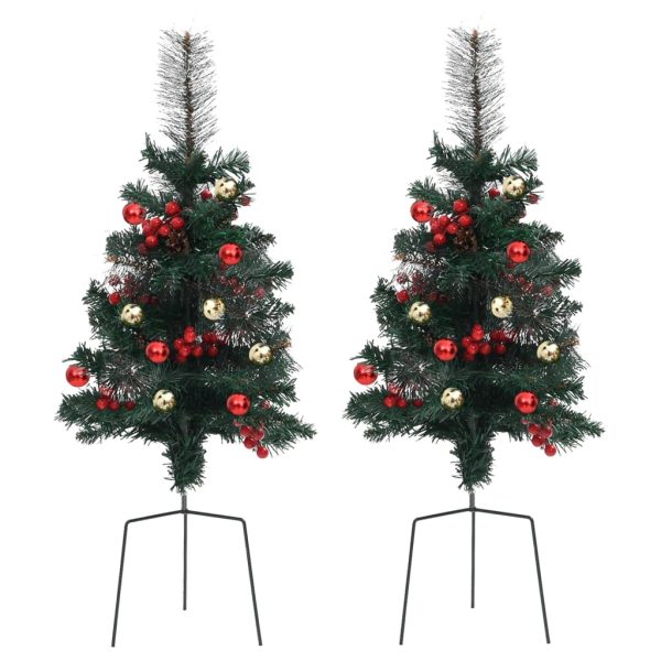 Árvores de Natal artificiais de exterior 2 pcs 76 cm PVC - Image 2