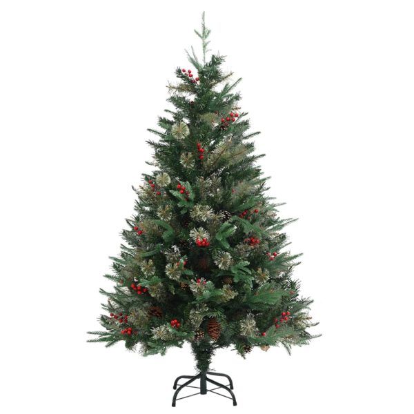 Árvore de Natal com pinhas 120 cm PVC e PE verde - Image 2