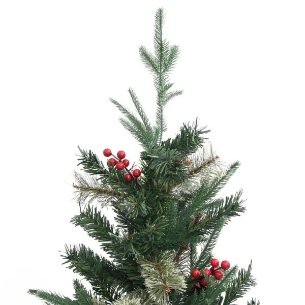 Árvore de Natal com pinhas 120 cm PVC e PE verde - Image 3