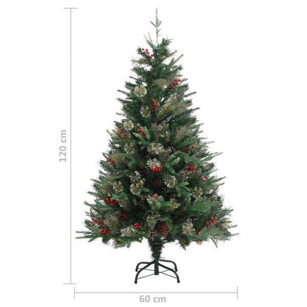 Árvore de Natal com pinhas 120 cm PVC e PE verde - Image 6
