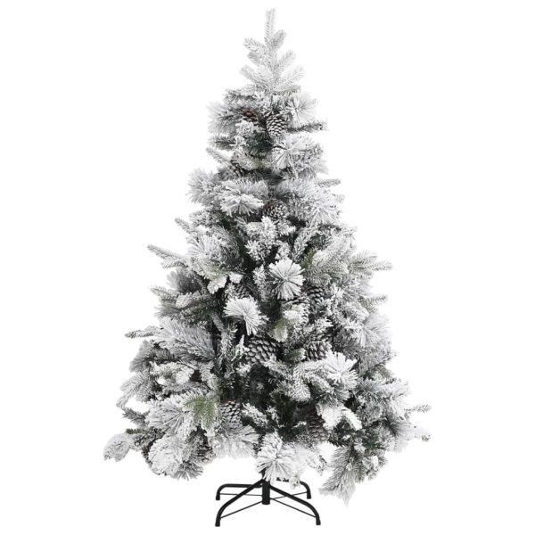 Árvore de Natal c/ flocos de neve e pinhas 150 cm PVC e PE - Image 2