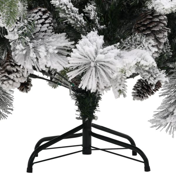 Árvore de Natal c/ flocos de neve e pinhas 150 cm PVC e PE - Image 5