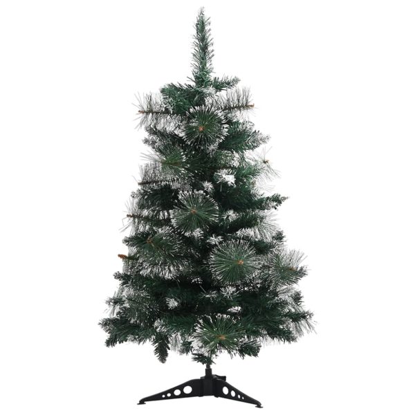 Árvore de Natal artificial c/ suporte 60 cm PVC verde e branco - Image 2