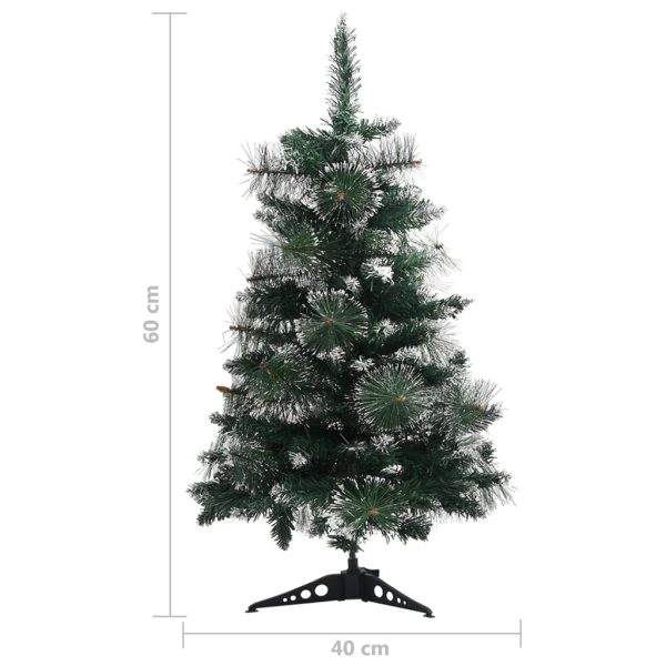 Árvore de Natal artificial c/ suporte 60 cm PVC verde e branco - Image 6