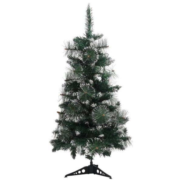 Árvore de Natal artificial c/ suporte 90 cm PVC verde e branco - Image 2