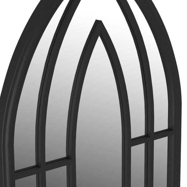 Espelho de jardim p/ uso exterior ferro 70x30 cm preto - Image 5