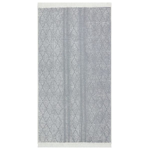 Tapete 120x180 cm algodão cinzento-claro - Image 2