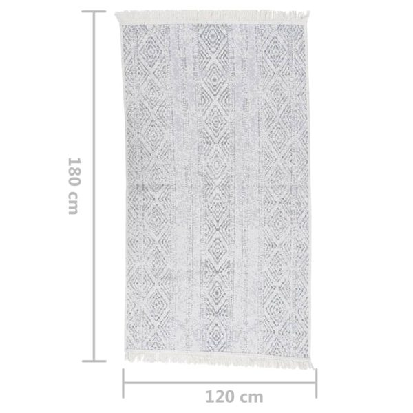 Tapete 120x180 cm algodão cinzento-claro - Image 8
